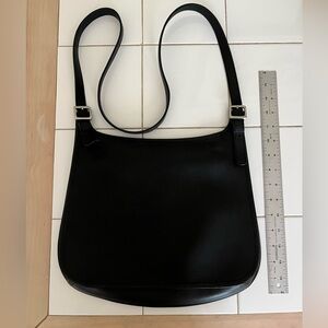 Vintage Coach Hippie Flap Bag Black Leather